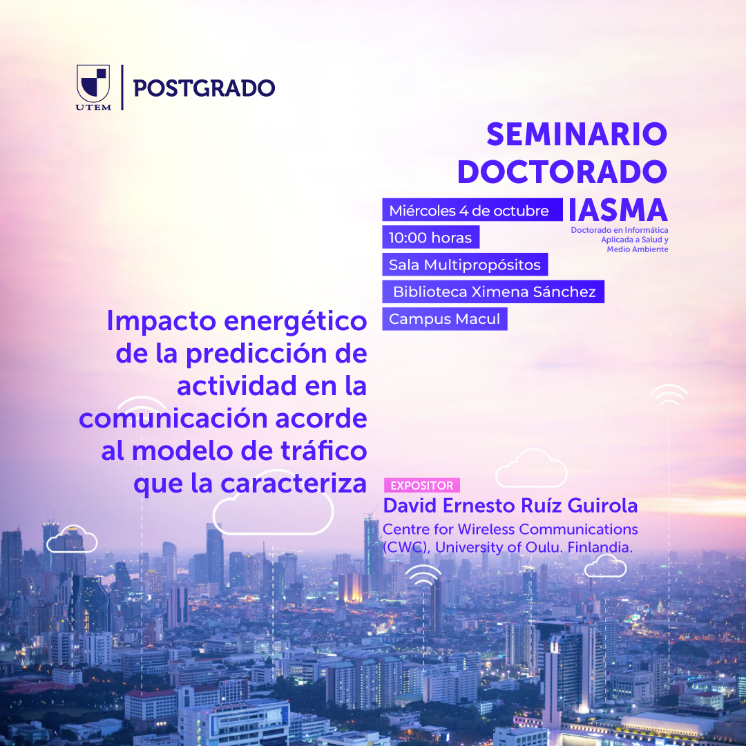 Seminario “Impacto energético de la predicción de actividad en la comunicación acorde al modelo de tráfico que la caracteriza”