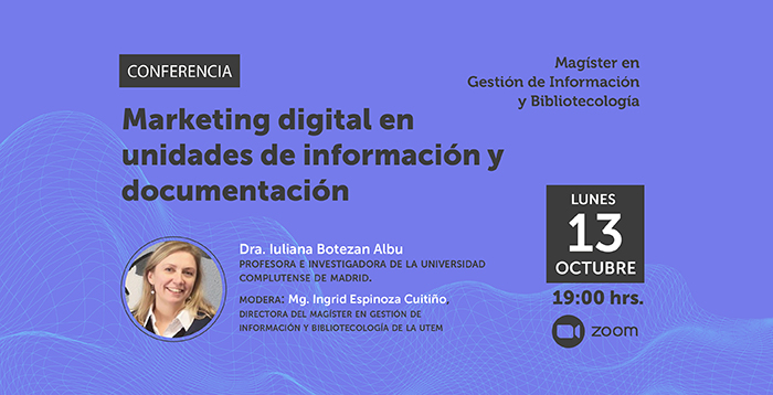 Conferencia “Marketing digital en unidades de información y documentación”