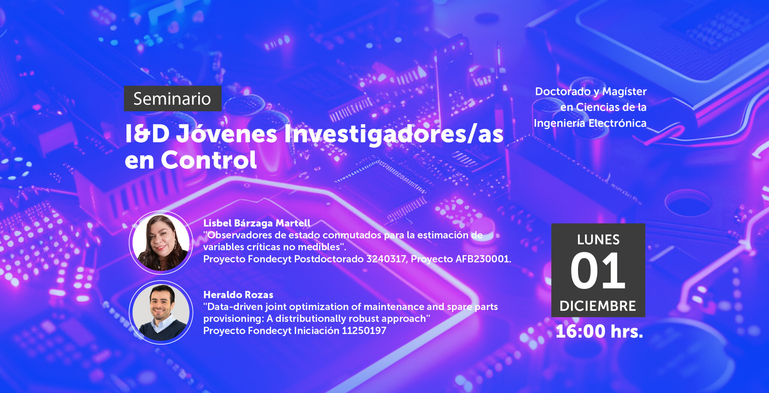 Seminario I&D Jóvenes Investigadores/as en Control