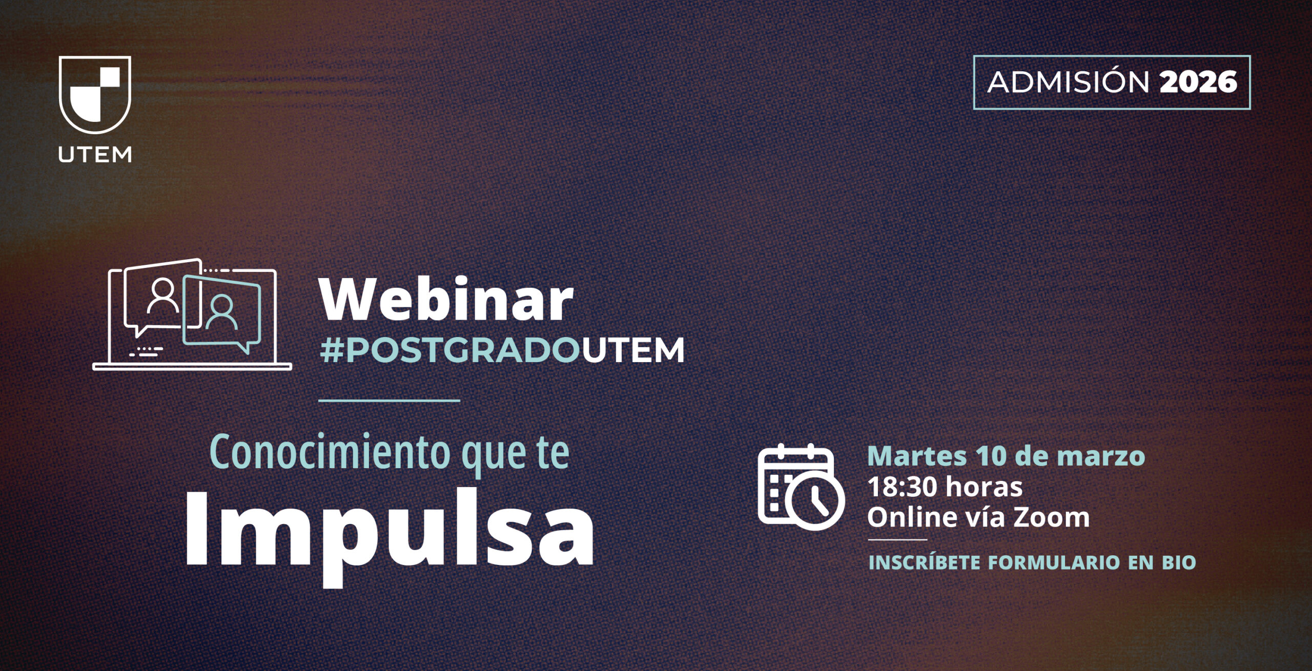 Webinar Postgrado UTEM Conocimiento que te impulsa